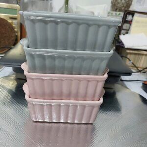 Celebrate Colorful Stoneware Ceramic BREAD CAKE MAKING CUPS BOWLS